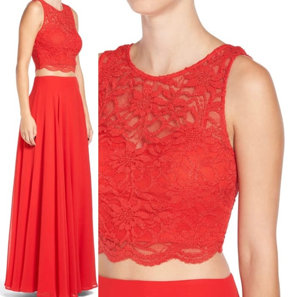 Lace Two-Piece Gown